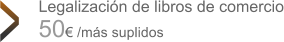 Legalizacin de libros de comercio 50 /ms suplidos >